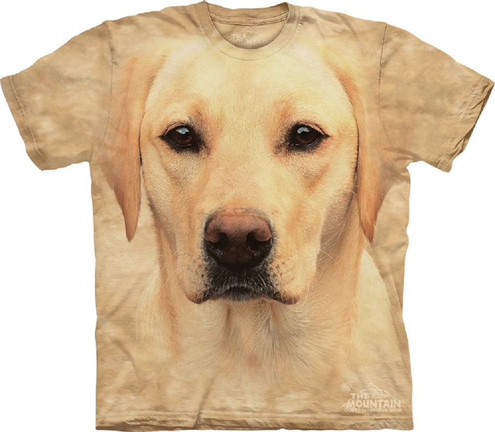Yellow Lab Labrador Face Head Dog Lover The Mountain Men's T-Shirt
