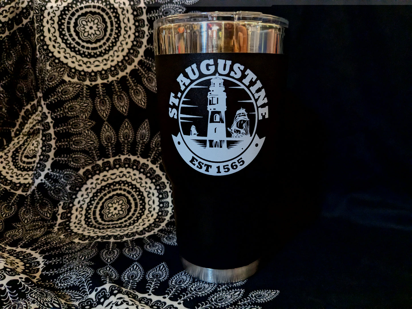 ID SA Souvenir Tumbler Cup With Straw, Light House,