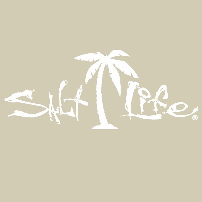 Salt Life Signature Flip Flops Decal Medium White