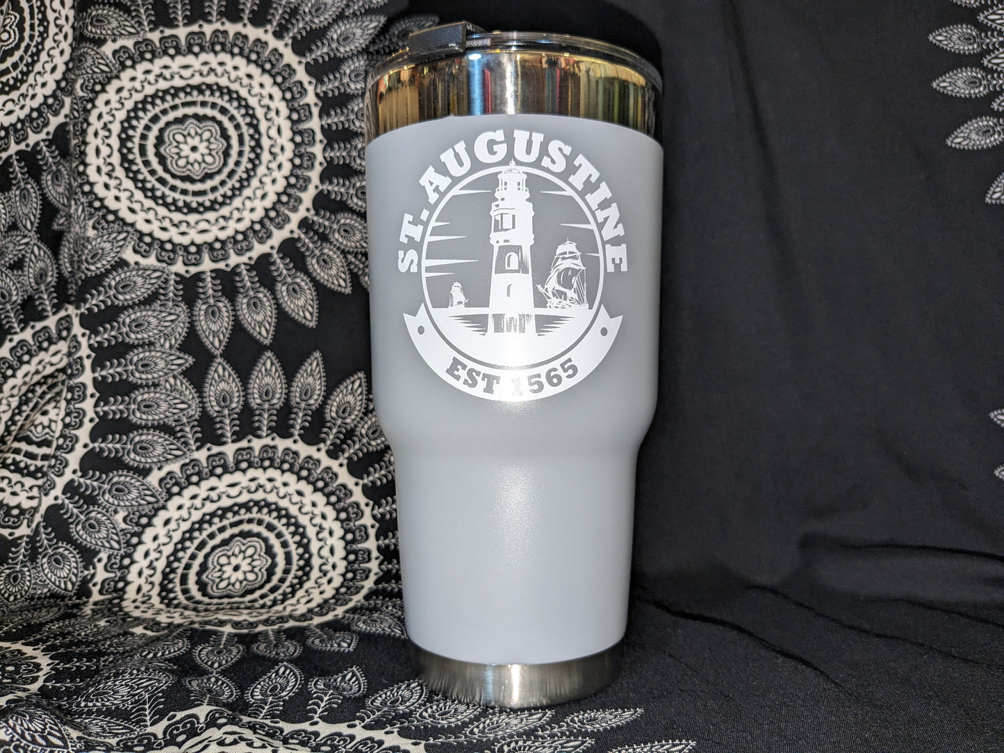 ID SA Souvenir Tumbler Cup With Straw, Light House,