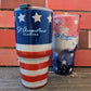 ID SA Souvenir Tumbler Cup With Straw, Shimmer Flag,