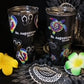 ID SA Souvenir Tumbler Cup With Straw, Tie Dye Design,