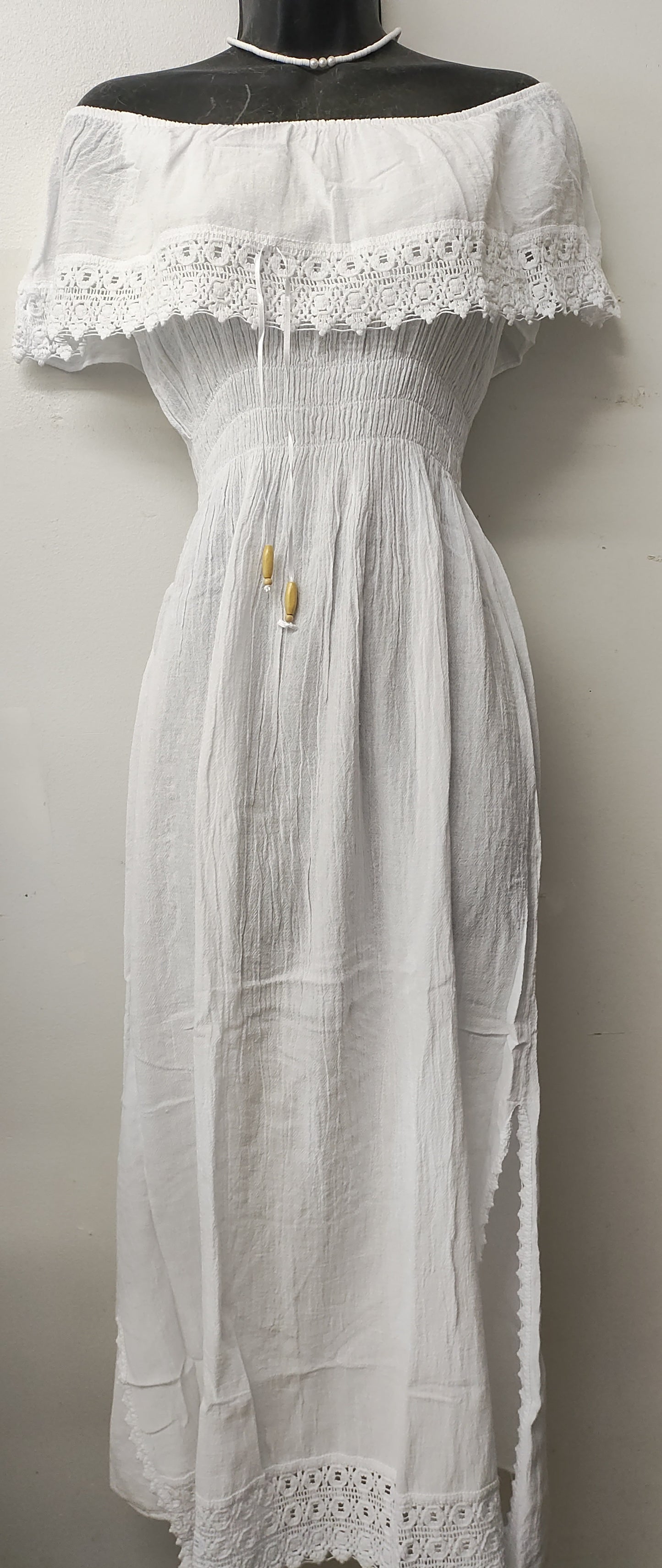 Cotton Collection Woman's Off The Shoulder Long Dress