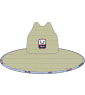 HUK, Youth, Straw Hat, KC Fish and Flag, Windsurfer