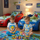 Baby Shark Boys' WILD AND FREE 4pc Pajama Set, White, 2T