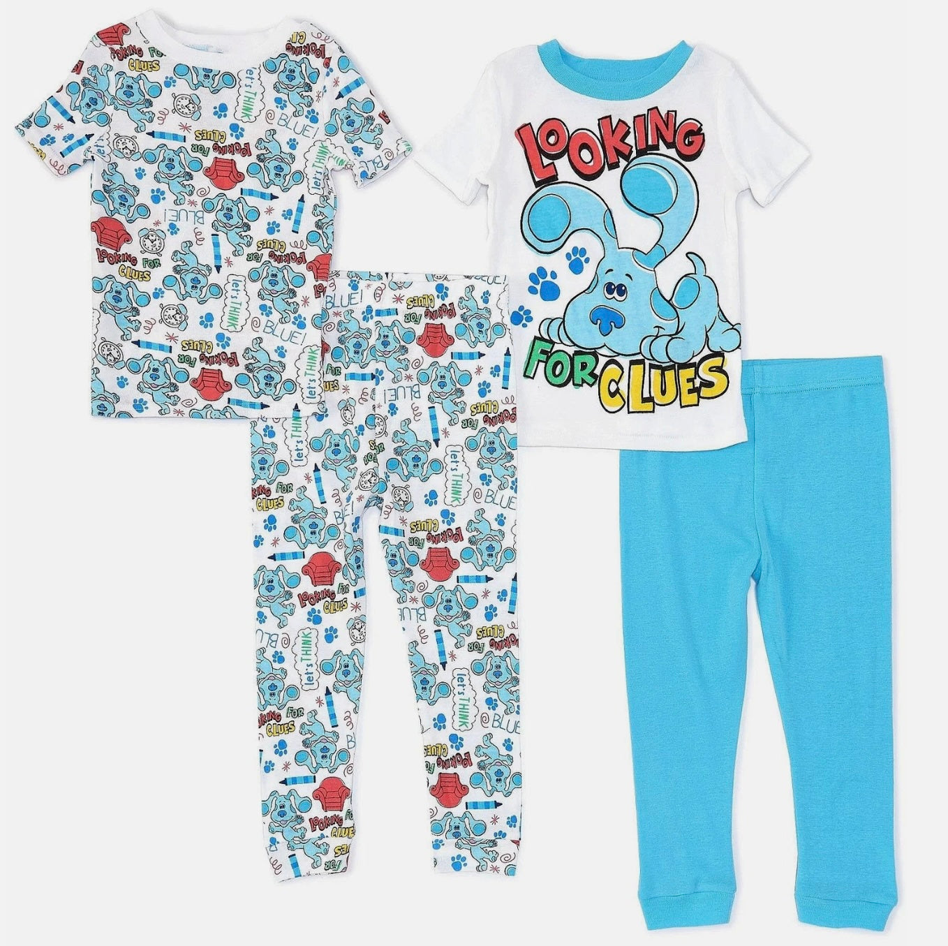 Nickelodeon Blue's Clues Looking For Clues 4pc Pajama Set