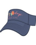 Salt Life, Woman's, Lazy Days, Visor, Hat, Indigo