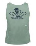 Salt Life Men's, Skull And Hook, SLX, Tank, Crew, NP, Sagebrush Heather, M