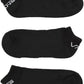 Vans Off The Wall No Show Socks (3 Pairs), Black, 9.5-13
