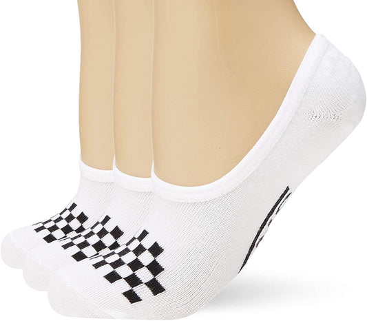 Vans Womens Girls Basic Canoodle No Show Socks, Black/White Checkboard, (6.5-10) M US