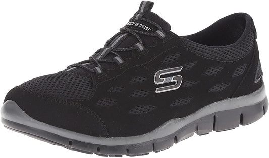 Skechers Women's Gratis Going Places Fashion Sneaker, Black, 11 M US